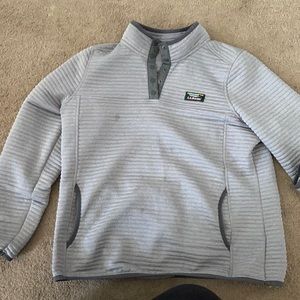 Light grey LL bean half zip